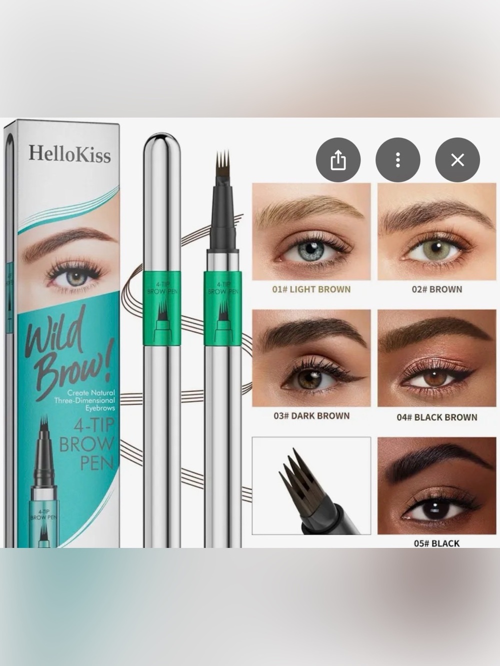 Wild Brow 4-Tip Brow Pen - Brown 02